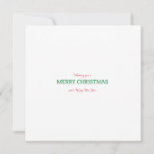 ヴィクトリア調クリスマスの村 メリークリスマス カード (裏面)