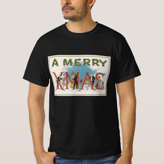 ヴィクトリア風クリスマス、メリー・クリスマスパーティー Tシャツ (正面)