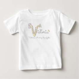 ヴィクトリア モノグラム V 名前と意味 ベビーロンパース ベビーTシャツ