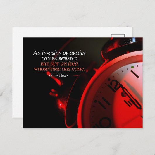 ヴィクトル感動的ウゴ引用文「アイディア」 ポストカード (正面/裏面)