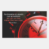 ヴィクトル感動的ウゴ引用文「アイディア」 長方形シール (正面)