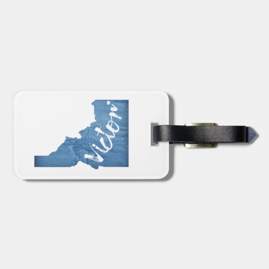 ヴィクトル・アイダホ・ウッド・グレイン ラゲッジタグ (裏面横)