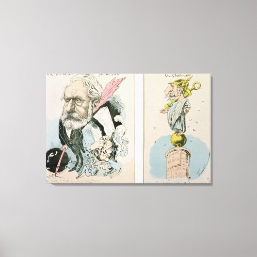 ヴィクトル・ヒューゴーとナポレオン3世の風貌 キャンバスプリント (正面)