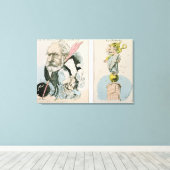 ヴィクトル・ヒューゴーとナポレオン3世の風貌 キャンバスプリント (インサイチュ (ウッドフロア))