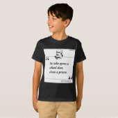 ヴィクトル・ユゴー 校門を開く名言 Tシャツ (正面フル)