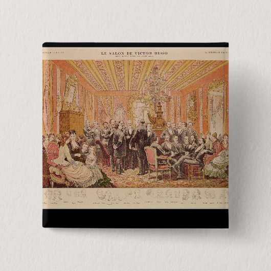ヴィクトル・ユーゴーのサロン 缶バッジ (正面)