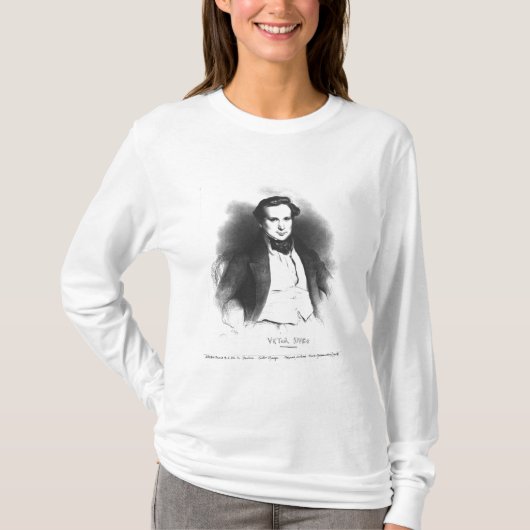 ヴィクトル・ユーゴーのポートレート Tシャツ (正面)