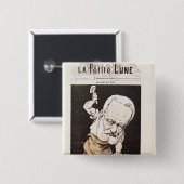 ヴィクトル・ユーゴーの風刺漫画 缶バッジ (正面&裏面)