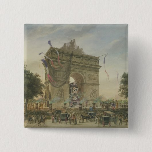 ヴィクトル・ユーゴー1885年の葬式 缶バッジ (正面)