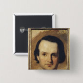 ヴィクトル・ユーゴーc.1836のポートレートのための勉強 缶バッジ (正面&裏面)