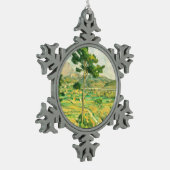 ヴィクトワールとヴィアドクト・ポール・セザンヌ スノーフレークピューターオーナメント (左)