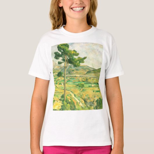 ヴィクトワールとヴィアドル橋 ポール・セザンヌ Tシャツ (正面)