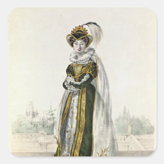 ヴィクトールによる「マリオンデローム」のマリー・ドーバル スクエアシール (正面)