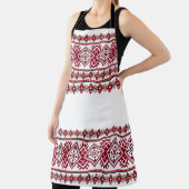 ヴィシュヴァンカウクライナエプロンレッドブラック エプロン (インサイチュ)