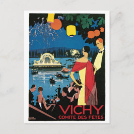 ヴィシーヴィンテージフランスの旅行ポスター ポストカード
