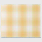 ヴィシー市松模様にパターンパステルイエローホワイトプレイド ラッピングペーパー (フラット)