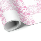 ヴィシー市松模様にピックホワイトレースプレイドラッピングPa ラッピングペーパー (ロールコーナー)