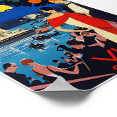 ヴィシー・フランスヴィンテージ旅行ポスター ポスター (角)