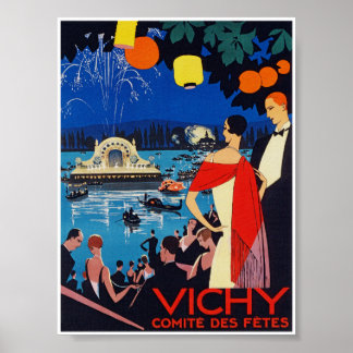 ヴィシー・フランスヴィンテージ旅行ポスター ポスター