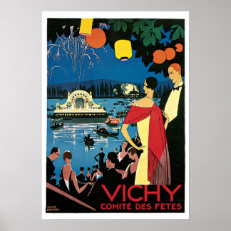ヴィシー・フランス・ヴィンテージ・トラベル ポスター