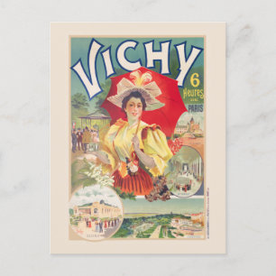 ヴィシー。6 heures de Paris Vintage Poster 1895 ポストカード