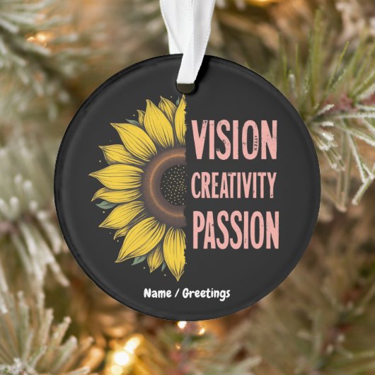 ヴィジおもしろいョン、創造性、情熱祝の女性 オーナメント (ツリー)