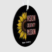 ヴィジおもしろいョン、創造性、情熱祝の女性 オーナメント (正面)