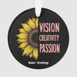 ヴィジおもしろいョン、創造性、情熱祝の女性 オーナメント