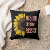 ヴィジおもしろいョン、創造性、情熱祝の女性 クッション (ブランケット)