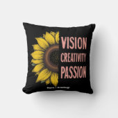 ヴィジおもしろいョン、創造性、情熱祝の女性 クッション (正面)