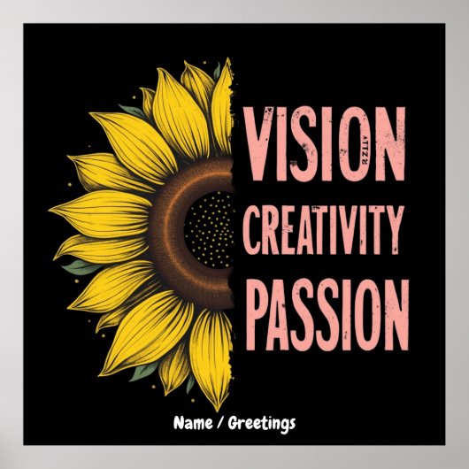 ヴィジおもしろいョン、創造性、情熱祝の女性 ポスター (正面)