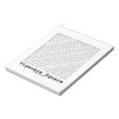ヴィジュネールスクエア(Cryptography Tabula Rasa) ノートパッド (回転)
