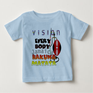 ヴィジョンEverybodyジャマイカハクナマタタ ベビーTシャツ