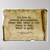 ヴィジョンWallhanging-scroll：ローマ人12:9 ポスター (正面)