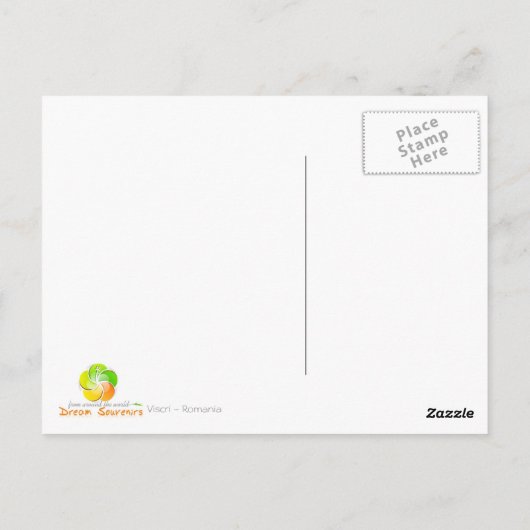 ヴィスクリ強化された教会 ポストカード (裏面)