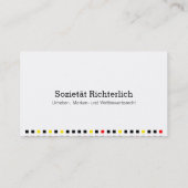 ヴィスティンカルテシュワルツロット金ゴールド 名刺 (裏面)