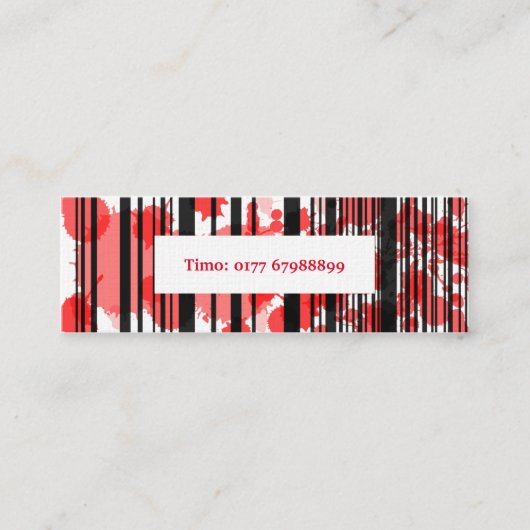 ヴィスティンカルテミニロットシュワルツ スキニー名刺 (正面)