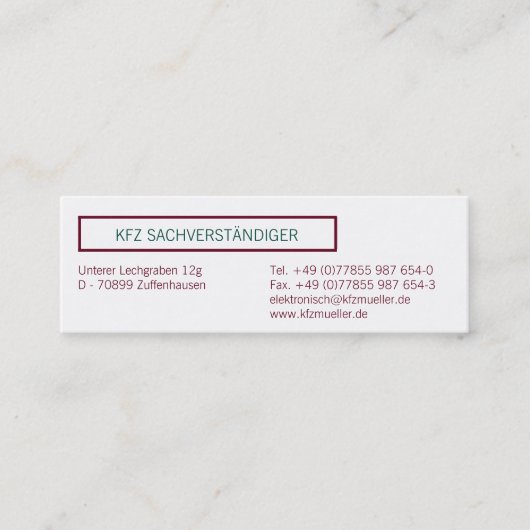 ヴィスティンカルテンクラッシシュ スキニー名刺 (正面)