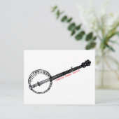 ヴィズエリア音楽学校 バンジョー ポストカード (スタンド正面)