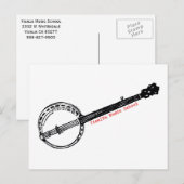 ヴィズエリア音楽学校 バンジョー ポストカード (正面/裏面)