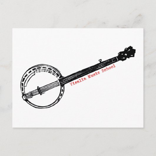 ヴィズエリア音楽学校 バンジョー ポストカード (正面)