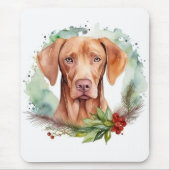 ヴィズスラ クリスマスリース クリスマスの愛犬 マウスパッド (正面)