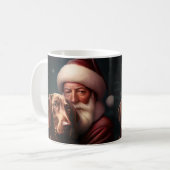 ヴィズラとサンタクロースのクリスマス コーヒーマグカップ (正面左)
