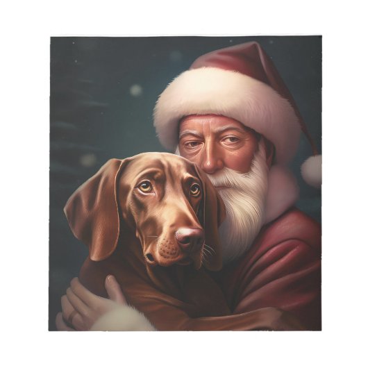 ヴィズラとサンタクロースのクリスマス ノートパッド (正面)