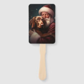 ヴィズラとサンタクロースのクリスマス ハンドファン (正面)