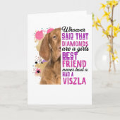 ヴィズラは女の子の最高の友達 カード (黄色い花)