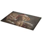 ヴィズラ犬のクリスマスフェスティブ カッティングボード (角)