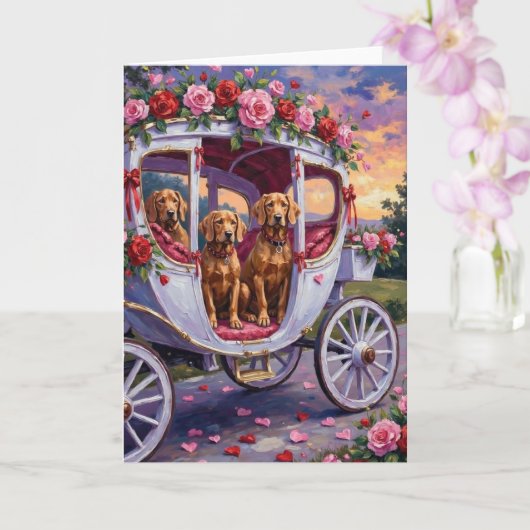 ヴィズラ犬のバレンタインデー カード (蘭)