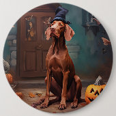 ヴィズラ カボチャ ハロウィン おばけ 缶バッジ (正面)