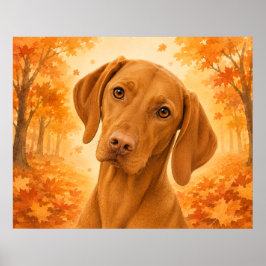 ヴィズラ 紅葉の森の犬 ポスター